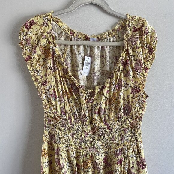 Old Navy Women MP Cottagecore Prairie Waist Defined Puff Sleeve Maxi Dress NWT - Picture 5 of 12